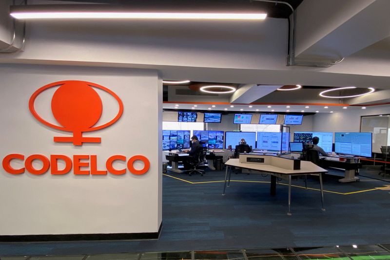 FILE PHOTO: A virtual operations center of Chile's state-owned Codelco, the world's largest copper producer, is seen during its inauguration in Santiago, Chile, December 1, 2021. REUTERS/Fabian Cambero/File Photo