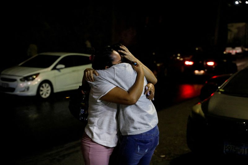 FILE PHOTO: Salvadoran migrants deported from the U.S. arrive in San Salvador