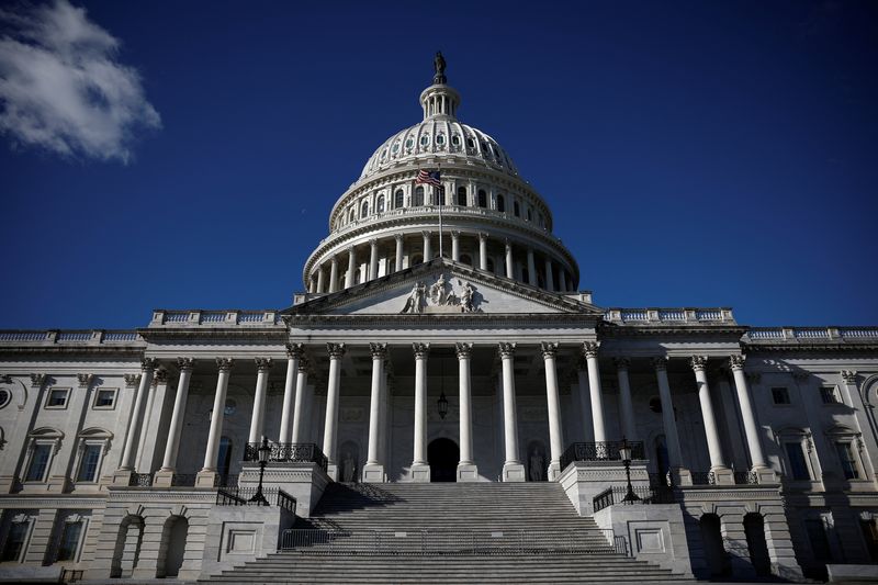 A general view of the U.S. Capitol, on Capitol Hill in Washington