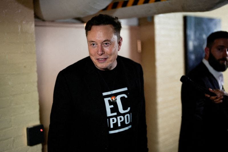 FILE PHOTO: Elon Musk meets with House Republicans to discuss the Department of Government Efficiency (DOGE) on Capitol Hill in Washington, D.C.