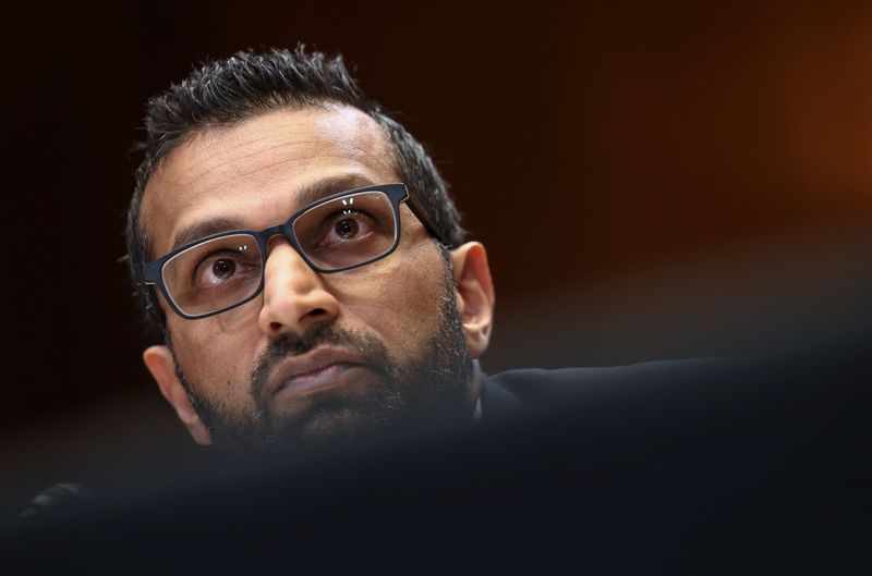 FBI Director Kash Patel testifies before the Senate Appropriations Committee hearing on President Trump’s proposed budget request for the Federal Bureau of Investigation, on Capitol Hill in Washington, D.C., U.S., May 8, 2025. REUTERS/Kevin Lamarque