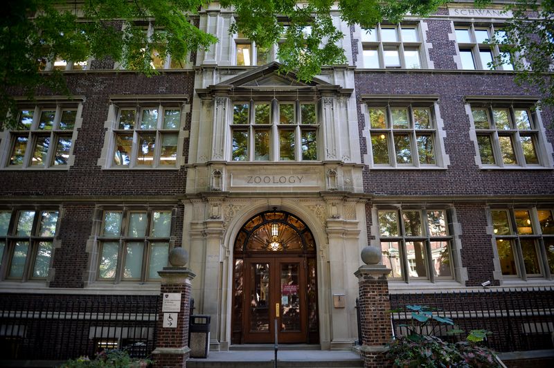 The entrance to the Biology laboratories building on the campus of the University of Pennsylvania in Philadelphia, Pennsylvania, U.S., September 25, 2017. REUTERS/Charles Mostoller/File Photo