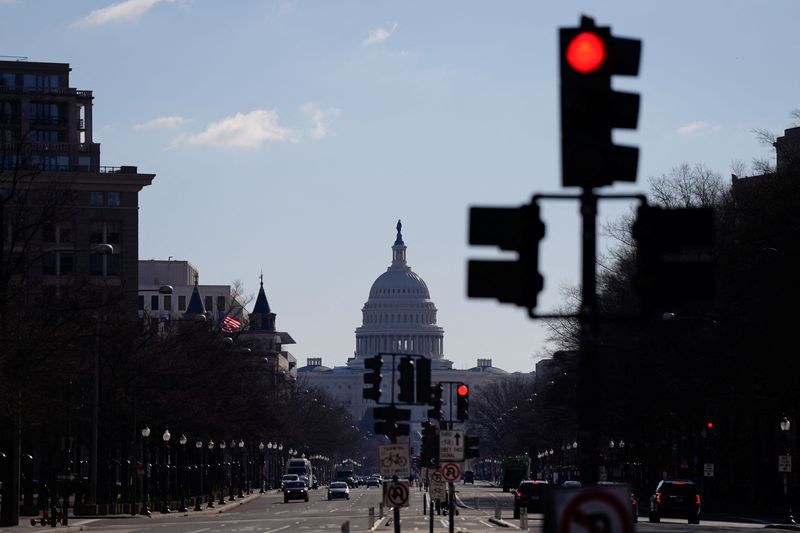 FILE PHOTO: The Dome of the U.S. Capitol is seen along Pennsylvania Avenue in Washington, D.C., U.S., February 21, 2025. REUTERS/Kent Nishimura/File Photo
