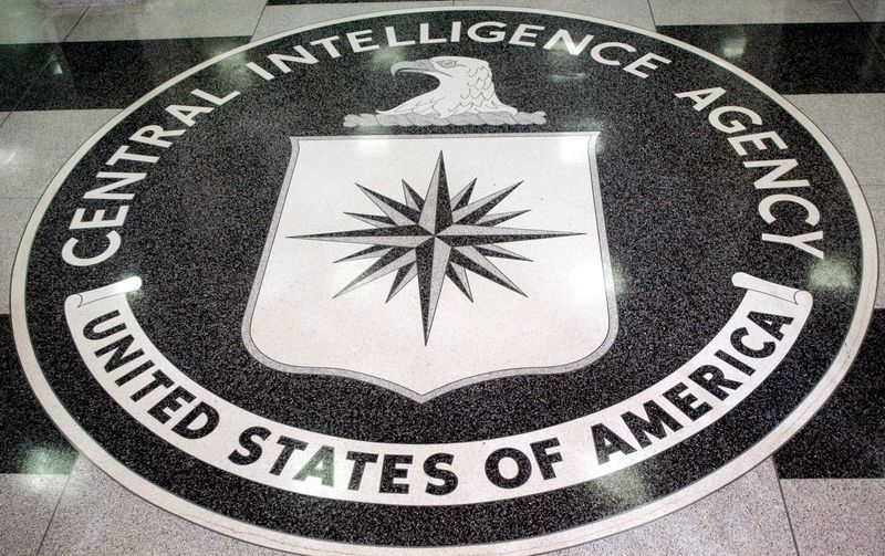 FILE PHOTO: The logo of the U.S. Central Intelligence Agency is shown in the lobby of the CIA headquarters in Langley, Virginia March 3, 2005. U.S. President George W. Bush visited the headquarters for briefings Thursday. REUTERS/Jason Reed  JIR/File Photo