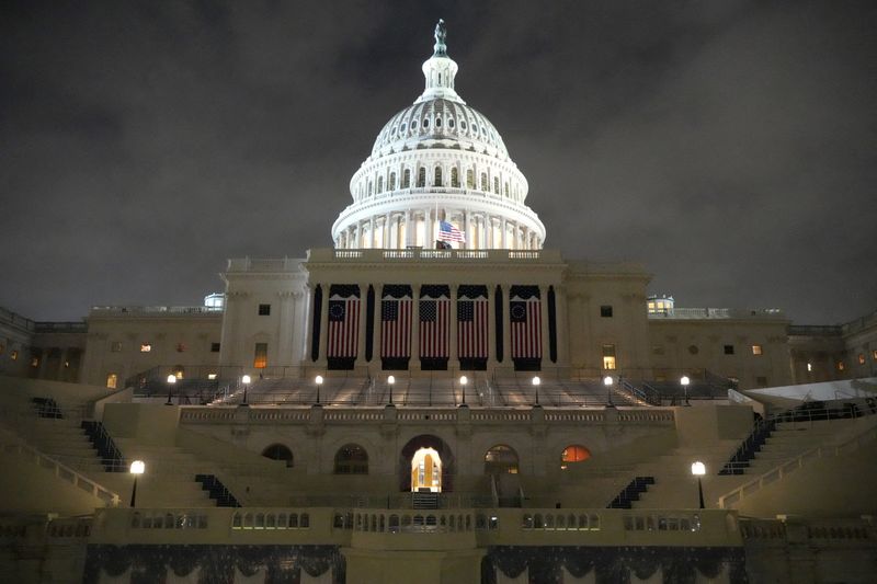 FILE PHOTO: A general view shows the West front of the U.S. Capitol building, in Washington, DC, U.S., January 19, 2025. REUTERS/Fabrizio Bensch/File Photo