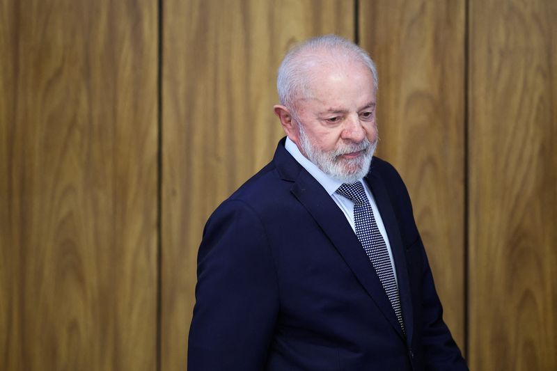 Brazil's President Luiz Inacio Lula da Silva attends a meeting to announce the submission of a bill to expand income tax exemptions to the National Congress at the Planalto Palace in Brasilia, Brazil, March 18, 2025. REUTERS/Adriano Machado/File Photo