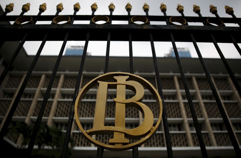 FILE PHOTO: The logo of Bank Indonesia is seen outside the bank's headquarters in Jakarta, Indonesia December 8, 2015.REUTERS/Darren Whiteside/File Photo