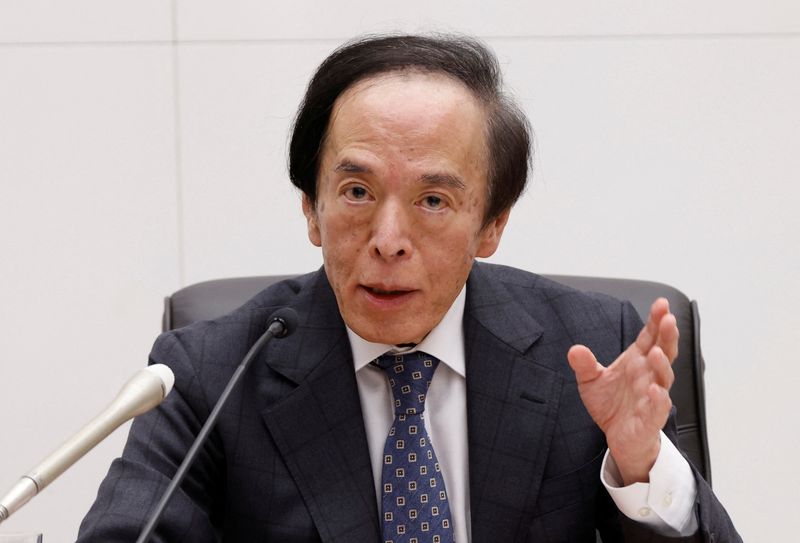 Bank of Japan (BOJ) Governor Kazuo Ueda attends a press conference after the central bank's policy meeting at BOJ headquarters in Tokyo, Japan, March 19, 2025. REUTERS/Manami Yamada/File Photo
