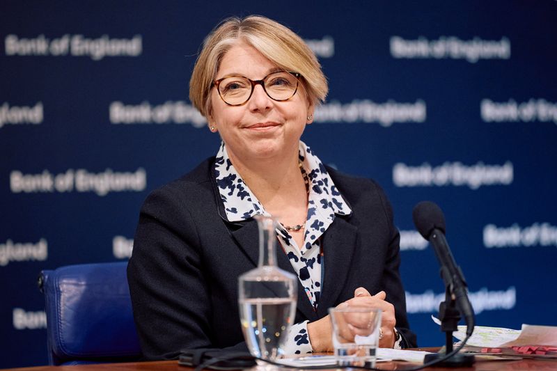 FILE PHOTO: Deputy Governor of the Bank of England for Financial Stability Sarah Breeden attends the biannual Financial Stability Report press conference at the Bank of England, in London, Britain November 29, 2024. BENJAMIN CREMEL/Pool via REUTERS/File photo