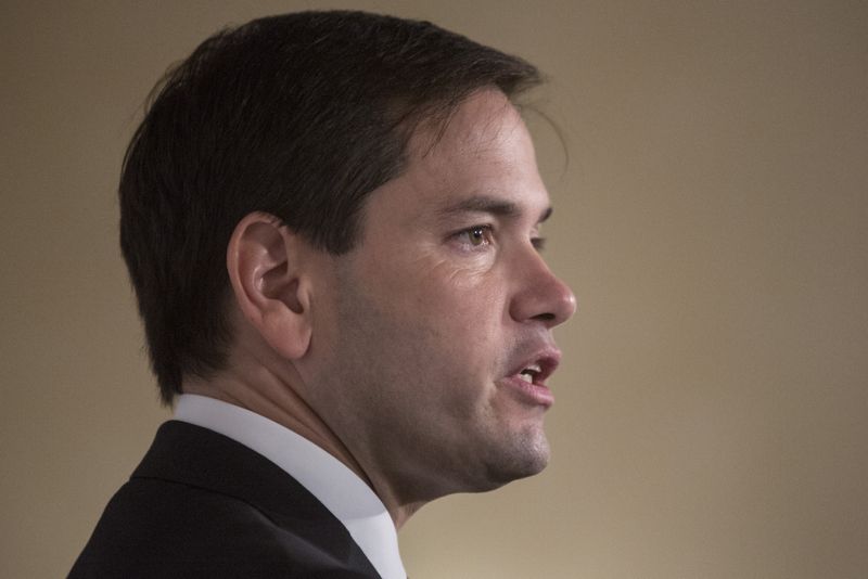 Republican presidential candidate, Senator Marco Rubio participates in “Restoring American Leadership: A Conversation with Senator Marco Rubio” at the 3 West Club in New York
