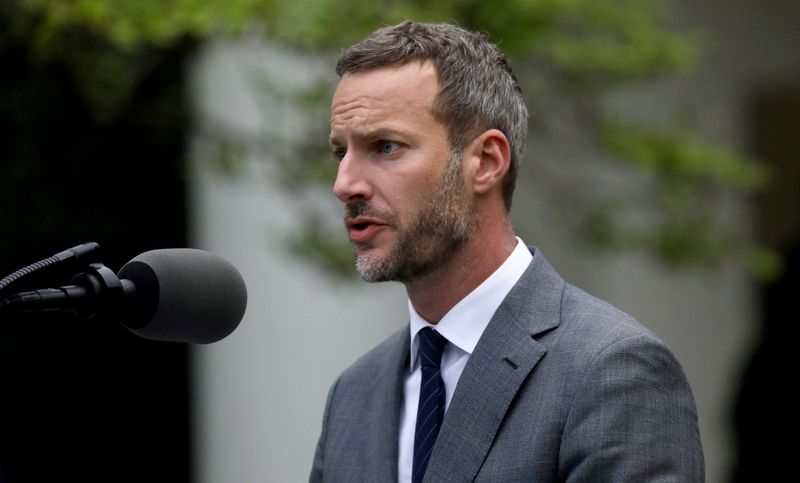 FILE PHOTO: U.S. President Donald Trump’s Special Envoy for Hostage Affairs Adam Boehler when he was  U.S. International Development Finance Corporation CEO
