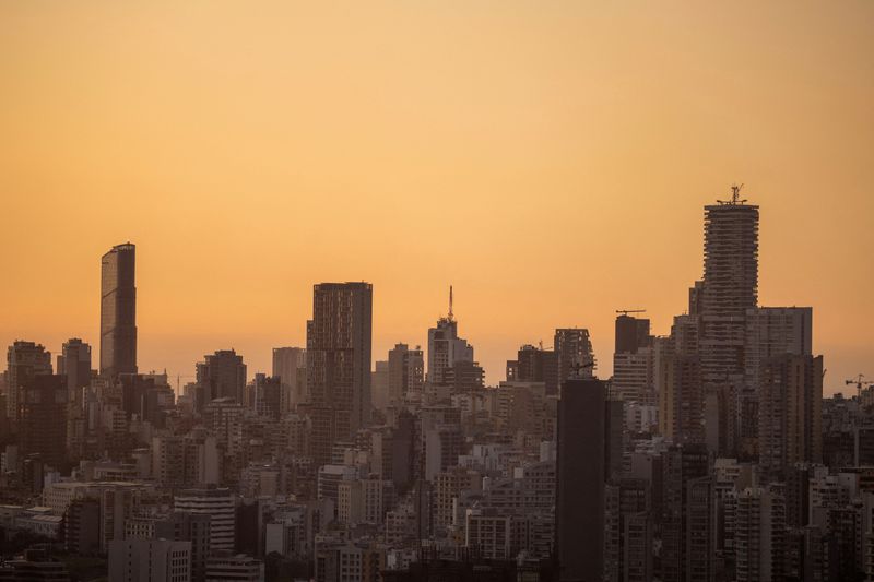 A view of the skyline of Beirut during sunset, Lebanon, August 10, 2024. REUTERS/Alkis Konstantinidis/File Photo