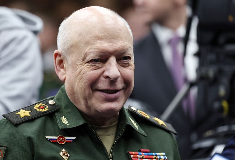 FILE PHOTO: Commander-in-Chief of the Russian Ground Forces Oleg Salyukov arrives for an expanded meeting of the Defence Ministry Board at the National Defence Control Centre in Moscow, Russia December 16, 2024. Sputnik/Alexander Kazakov/Pool via REUTERS/File Photo