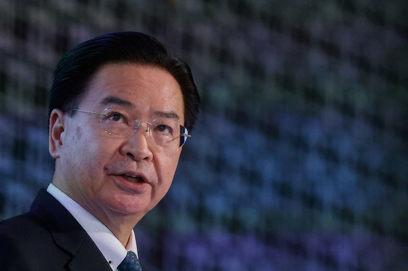 FILE PHOTO: Taiwan Foreign Minister Joseph Wu speaks at a news conference in Taipei, Taiwan January 9, 2024. REUTERS/Ann Wang/File Photo