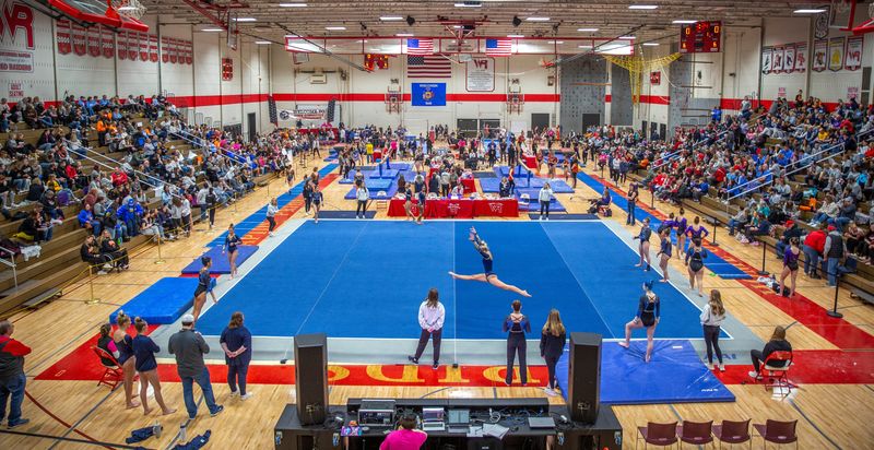 Wisconsin’s best high school gymnasts flip through the WIAA State Gymnastics Team Championships at Lincoln High School in Wisconsin Rapids, Wis. on Friday, Mar 7, 2025.