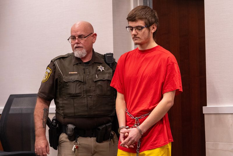 Nikita Casap appears at his arraignment Wednesday, May 7, 2025 in Waukesha County Circuit Court in Waukesha, Wisconsin. Federal authorities believe Casap, a 17-year-old Waukesha boy, killed his mother and stepfather as part of a plot to assassinate President Donald Trump.