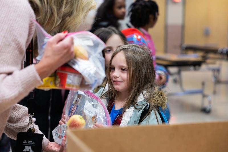 Sheboygan students participate in the Sheboygan County Food Bank's 'Weekend Backpack Program' Food For Thought For Kids.